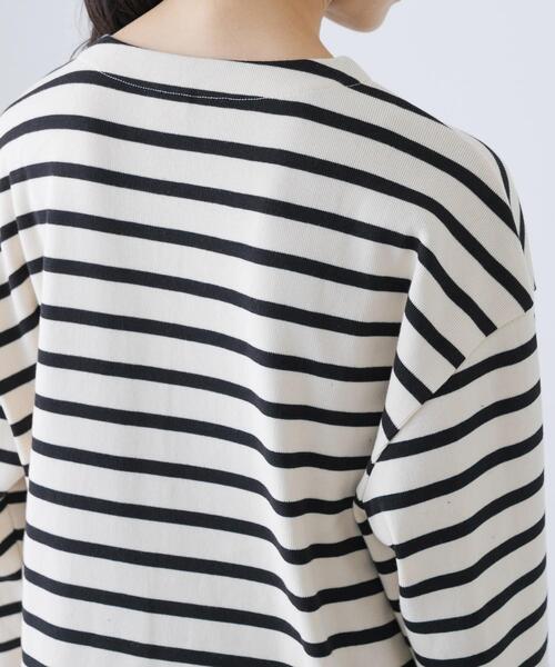 かぐれ（カグレ）の「コットンフライススナップカーディガン（カーディガン/ボレロ・レディース・ブラック/ストライプ・FREE）」の16枚目の写真