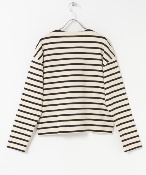 かぐれ（カグレ）の「コットンフライススナップカーディガン（カーディガン/ボレロ・レディース・ブラック/ストライプ・FREE）」の18枚目の写真