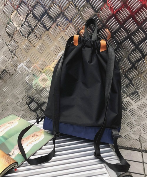 BACKYARD FAMILY（バックヤードファミリー）の「ナップサック プールバッグ 体操着入れ スポーツ 大容量（バックパック/リュック・レディース・ブラック/ピンク/ブラック×グレー/ブルー・FREE）」の9枚目の写真