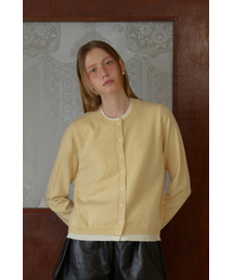 LR BASIC LAYERED CARDIGAN_YELLOW