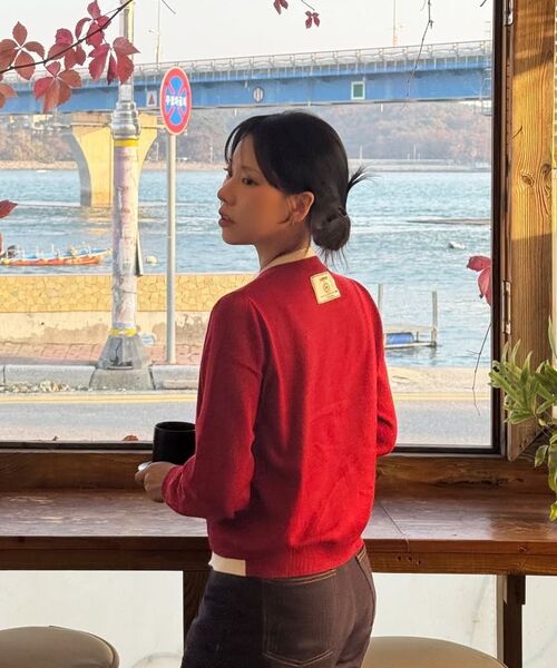 LETERIE（レテリー）の「LR BASIC LAYERED CARDIGAN_YELLOW（カーディガン/ボレロ・レディース・イエロー・FREE）」の6枚目の写真