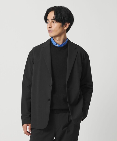BEAUTY&YOUTH UNITED ARROWS(ビューティーアンドユースユナイテッドアローズ)の「KOMATSU PACK URK リラックス ジャケット ストレッチ セットアップ対応 裏起毛(テーラードジャケット・メンズ・ブラック/ネイビー/ダークグレー・L/M/S/XL)」の4枚目の写真