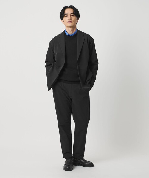 BEAUTY&YOUTH UNITED ARROWS(ビューティーアンドユースユナイテッドアローズ)の「KOMATSU PACK URK リラックス ジャケット ストレッチ セットアップ対応 裏起毛(テーラードジャケット・メンズ・ブラック/ネイビー/ダークグレー・L/M/S/XL)」の5枚目の写真