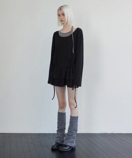 RENSE(レンセ)の「Frill Layered Long Sleeve Black(Tシャツ/カットソー・レディース・その他・FREE)」の9枚目の写真