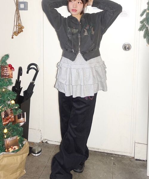 RENSE(レンセ)の「Frill Layered Long Sleeve Black(Tシャツ/カットソー・レディース・その他・FREE)」の3枚目の写真