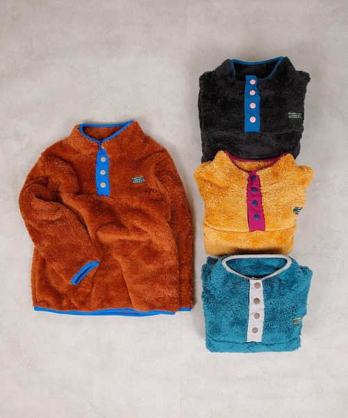 MARKEY'S（マーキーズ）の「ボアフリーススナップジャケット（その他アウター・キッズ・チャコール/イエロー/オレンジ/グリーン・90/100/110/120/130/140/150）」の5枚目の写真