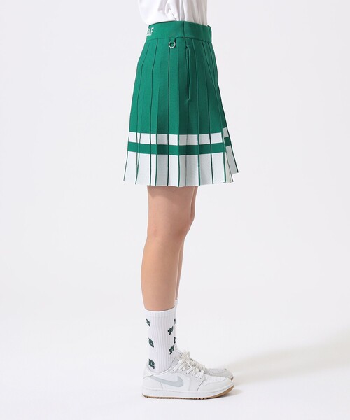 BEAMS GOLF(ビームスゴルフ)の「ORANGE LABEL / ニット プリーツ風 スカート(スカート・レディース・グリーン/ブラック/ホワイト・SMALL/LARGE/MEDIUM)」の12枚目の写真