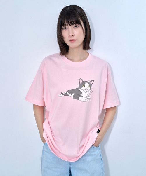 Nora Lily（ノラリリー）の「【Nora Lily】NORA Neko Coloful S/S Tee（Tシャツ/カットソー・メンズ・ブルー系その他/アイボリー/ベビーピンク・LARGE）」の3枚目の写真