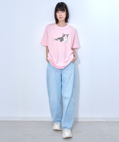 Nora Lily（ノラリリー）の「【Nora Lily】NORA Neko Coloful S/S Tee（Tシャツ/カットソー・メンズ・ブルー系その他/アイボリー/ベビーピンク・LARGE）」の7枚目の写真