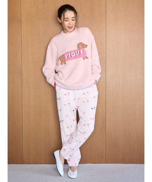 セール】ダックスフンド柄ロングパンツ（ルームウェア/パジャマ