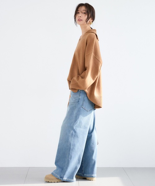 BARNYARDSTORM(バンヤードストーム)の「BARNYARDSTORM / セーラースキッパーニット(ニット/セーター・レディース・グレー/キャメル・FREE)」の9枚目の写真