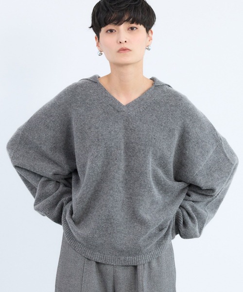 BARNYARDSTORM(バンヤードストーム)の「BARNYARDSTORM / セーラースキッパーニット(ニット/セーター・レディース・グレー/キャメル・FREE)」の15枚目の写真