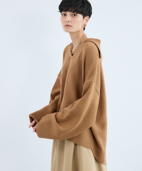 BARNYARDSTORM(バンヤードストーム)の「BARNYARDSTORM / セーラースキッパーニット(ニット/セーター・レディース・グレー/キャメル・FREE)」の20枚目の写真