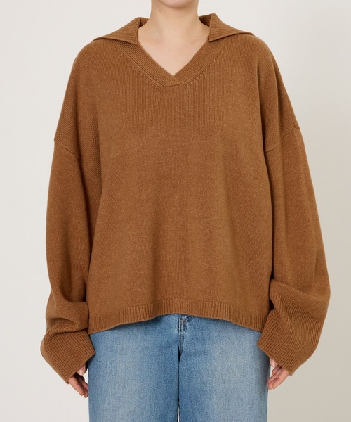 BARNYARDSTORM(バンヤードストーム)の「BARNYARDSTORM / セーラースキッパーニット(ニット/セーター・レディース・グレー/キャメル・FREE)」の22枚目の写真