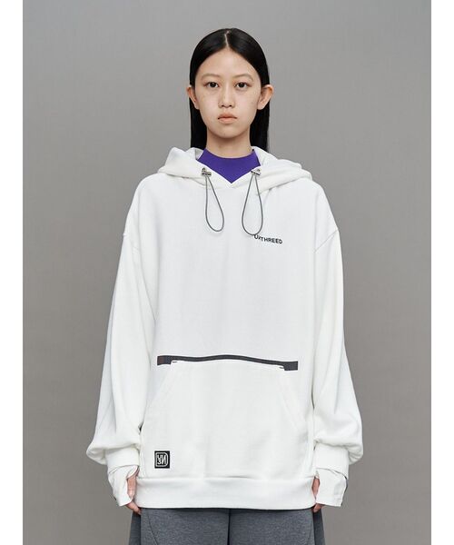 UN3D.（アンスリード）の「ARM COVER DOCKING HOODIE / アームカバードッキングフーディー（パーカー・レディース・ホワイト/ブラック/グレー・44/38）」の10枚目の写真