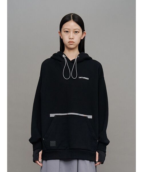 UN3D.（アンスリード）の「ARM COVER DOCKING HOODIE / アームカバードッキングフーディー（パーカー・レディース・ホワイト/ブラック/グレー・44/38）」の3枚目の写真