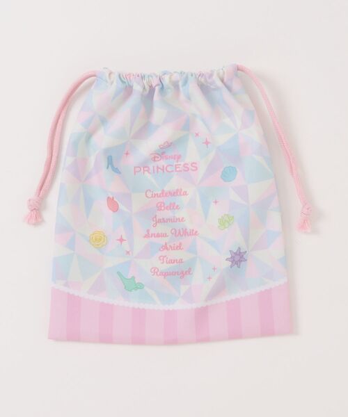 Disney（ディズニー）の「Disney/ディズニー　プリンセス　巾着M（ポーチ・キッズ・ピンク・ONE SIZE）」の2枚目の写真