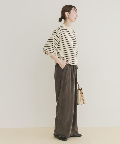 ITEMS URBANRESEARCH(アイテムズ アーバンリサーチ)の「リラクシーイージーパンツ(その他パンツ・レディース・ブラウン/チャコールグレー/グレー系その他・FREE)」の20枚目の写真