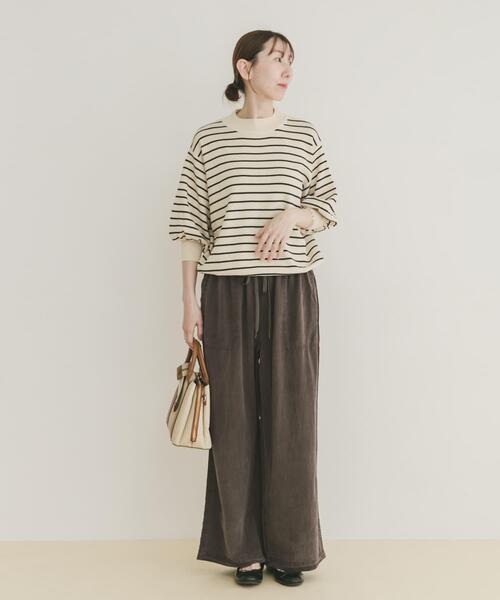 ITEMS URBANRESEARCH(アイテムズ アーバンリサーチ)の「リラクシーイージーパンツ(その他パンツ・レディース・ブラウン/チャコールグレー/グレー系その他・FREE)」の19枚目の写真
