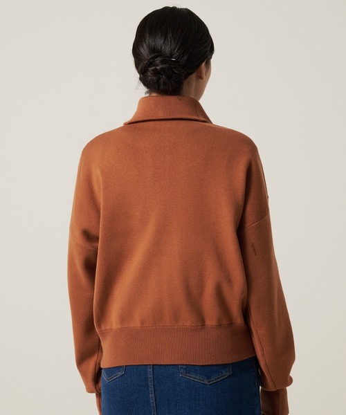 Eddie Bauer（エディーバウアー）の「コージー フルジップ セーター（ニット/セーター・レディース・ネイビー/アイボリー/ダークオレンジ・L/M/XL/S）」の11枚目の写真
