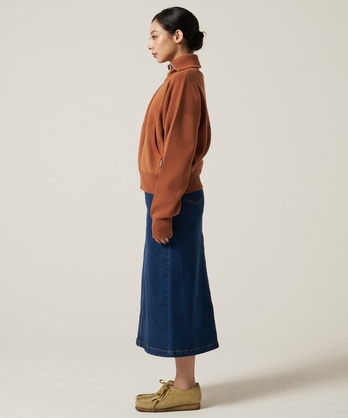 Eddie Bauer（エディーバウアー）の「コージー フルジップ セーター（ニット/セーター・レディース・ネイビー/アイボリー/ダークオレンジ・L/M/XL/S）」の7枚目の写真