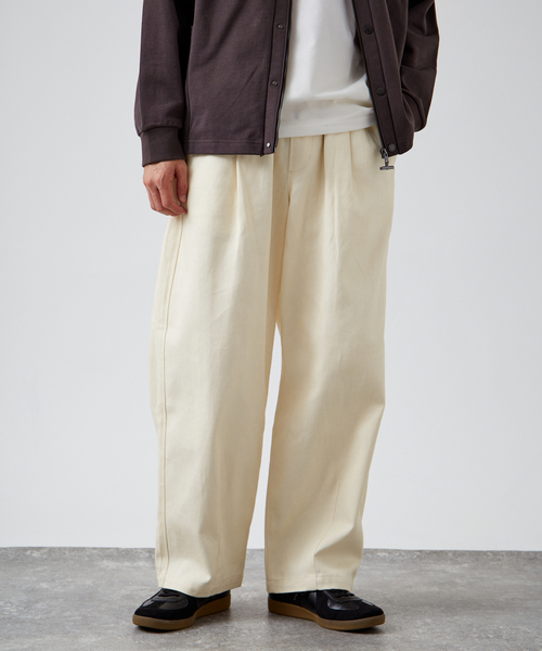 B.C STOCK（ベーセーストック）の「コットン オーバースリーピングパンツ（その他パンツ・メンズ・アイボリー/ブラック/グリーン/ブラウン・FREE）」の2枚目の写真