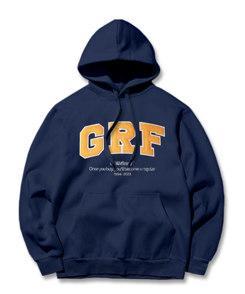 GRANFINNY(グランフィニ)の「GRF クルーネックフードTシャツ - ネイビー(パーカー・レディース・ネイビー・MEDIUM/LARGE/X-LARGE/XX-LARGE)」の1枚目の写真