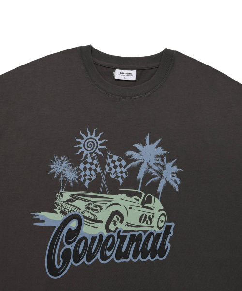 COVERNAT(カバーナット)の「レーシングカ Tシャツ チャコール(Tシャツ/カットソー・レディース・その他・SMALL/MEDIUM/X-SMALL/LARGE)」の3枚目の写真
