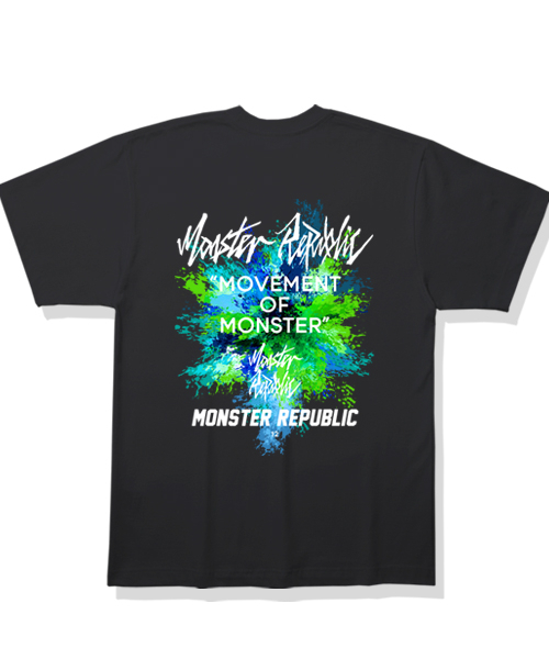 MONSTER REPUBLIC(モンスターリパブリック)の「バックペインティングミックスグリーンTシャツブラック(Tシャツ/カットソー・レディース・その他・X-LARGE/LARGE/MEDIUM/SMALL)」の1枚目の写真