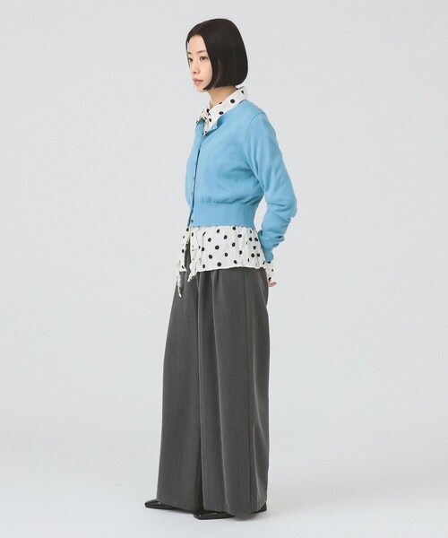 Ray BEAMS（レイビームス）の「14ゲージ ショート丈 クルーネック カーディガン（カーディガン/ボレロ・レディース・サックスブルー/イエロー/ブラック・ONE SIZE）」の12枚目の写真