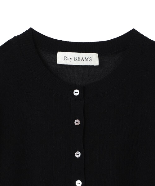 Ray BEAMS（レイビームス）の「14ゲージ ショート丈 クルーネック カーディガン（カーディガン/ボレロ・レディース・サックスブルー/イエロー/ブラック・ONE SIZE）」の16枚目の写真