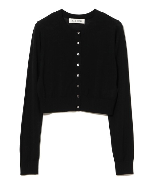 Ray BEAMS（レイビームス）の「14ゲージ ショート丈 クルーネック カーディガン（カーディガン/ボレロ・レディース・サックスブルー/イエロー/ブラック・ONE SIZE）」の22枚目の写真