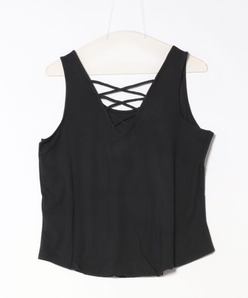 Harley-Davidson(ハーレーダビッドソン)の「ブリング レースバック タンクトップ - H-D(R)モトウィングス(Tシャツ/カットソー・レディース・ブラック系その他・X-SMALL/SMALL/LARGE/MEDIUM)」の3枚目の写真
