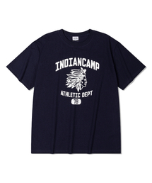 DE GRAND MATIN（ディグランドマーティン）の「INDIANCAMP_NAVY（Tシャツ/カットソー）」