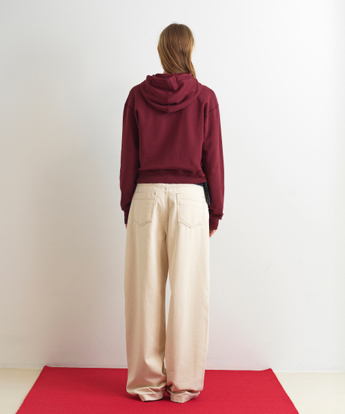 AOPT（アオプト）の「TWO-TUCK WIDE DENIM PANTS - CREAM（デニムパンツ・レディース・その他・SMALL/MEDIUM）」の5枚目の写真