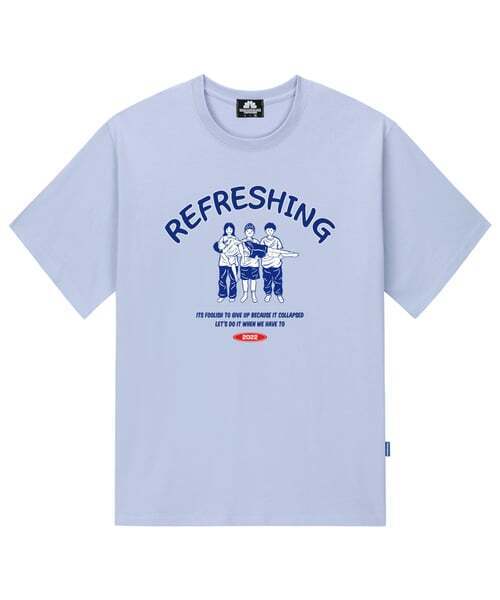 TRIPSHION(トリップション)の「REFRESHING FRIENDS GRAPHIC Tシャツ - パープル(Tシャツ/カットソー・メンズ・その他・LARGE/MEDIUM/X-LARGE)」の1枚目の写真