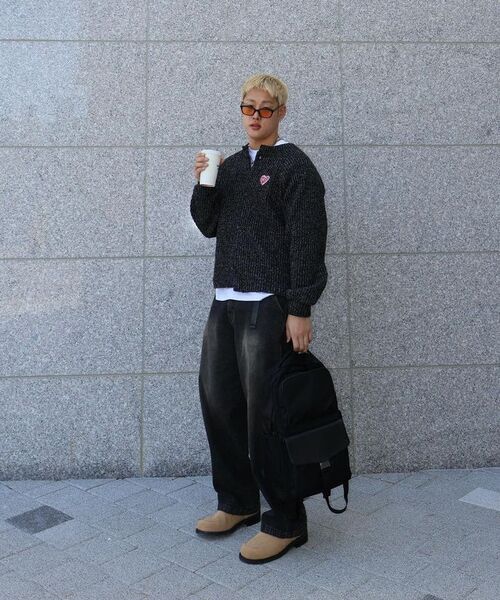 ENDOOR（エンドア）の「Belted corduroy denim pants (black)（デニムパンツ・メンズ・ブラック・1/3）」の8枚目の写真