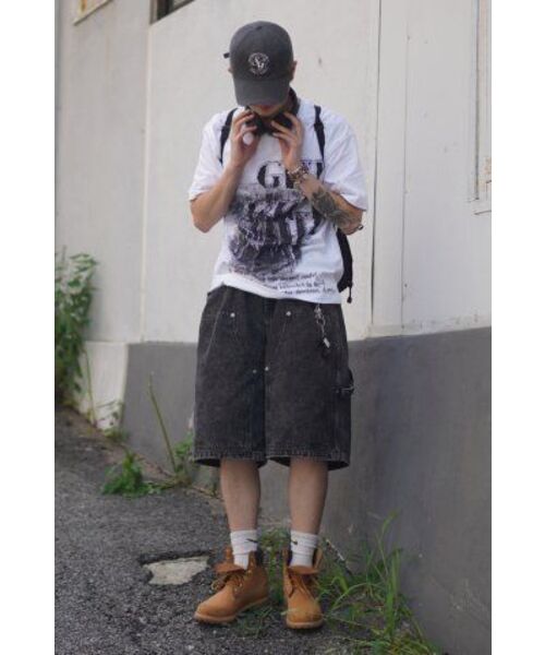 ANOLORCODE(アノローコード)の「センサーブルカーペンターハーフデニムパンツ(黒青)(その他パンツ・レディース・その他・SMALL/MEDIUM/LARGE)」の9枚目の写真