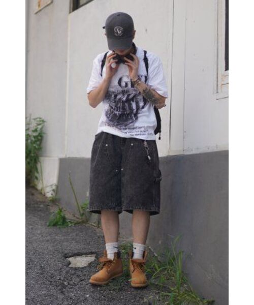 ANOLORCODE(アノローコード)の「センサーブルカーペンターハーフデニムパンツ(黒青)(その他パンツ・レディース・その他・SMALL/MEDIUM/LARGE)」の8枚目の写真