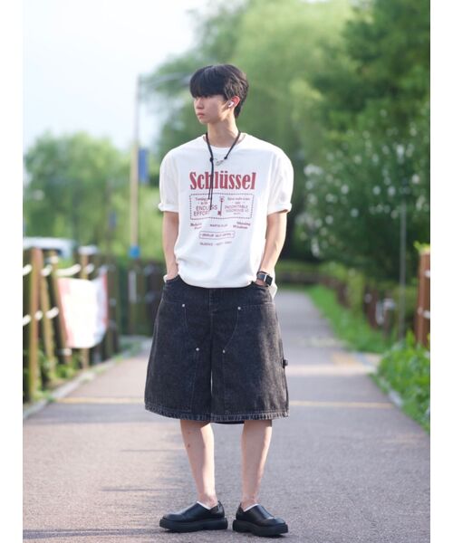 ANOLORCODE(アノローコード)の「センサーブルカーペンターハーフデニムパンツ(黒青)(その他パンツ・レディース・その他・SMALL/MEDIUM/LARGE)」の3枚目の写真