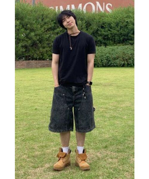 ANOLORCODE(アノローコード)の「センサーブルカーペンターハーフデニムパンツ(黒青)(その他パンツ・レディース・その他・SMALL/MEDIUM/LARGE)」の2枚目の写真