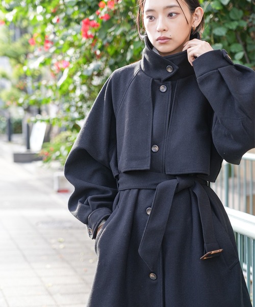 mili an deni(ミリアンデニ)の「アレンジカラーシングルロングコート(その他アウター・レディース・ブラック/ブラウン・M)」の5枚目の写真