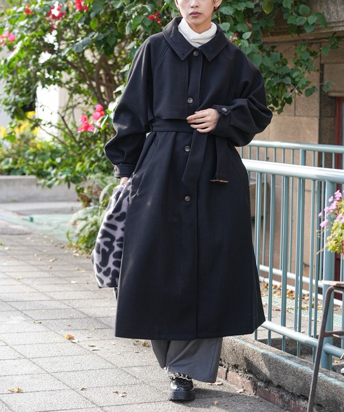 mili an deni(ミリアンデニ)の「アレンジカラーシングルロングコート(その他アウター・レディース・ブラック/ブラウン・M)」の7枚目の写真