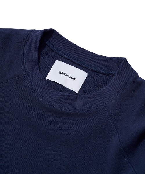 MAISON CLUB(メゾンクラブ)の「【MAISON CLUB】Embroidery Logo Sweater ~LESS IS MORE~ / ラグランスリーブロゴ刺繍スウェット KKP(スウェット・メンズ・ブラック/グレー/ネイビー・M/L)」の6枚目の写真