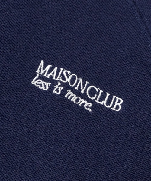 MAISON CLUB(メゾンクラブ)の「【MAISON CLUB】Embroidery Logo Sweater ~LESS IS MORE~ / ラグランスリーブロゴ刺繍スウェット KKP(スウェット・メンズ・ブラック/グレー/ネイビー・M/L)」の4枚目の写真