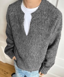 NOWLE（ノウル）の「【NOWLE】モヘアライク グランジ Vネック ニット（ニット/セーター）」