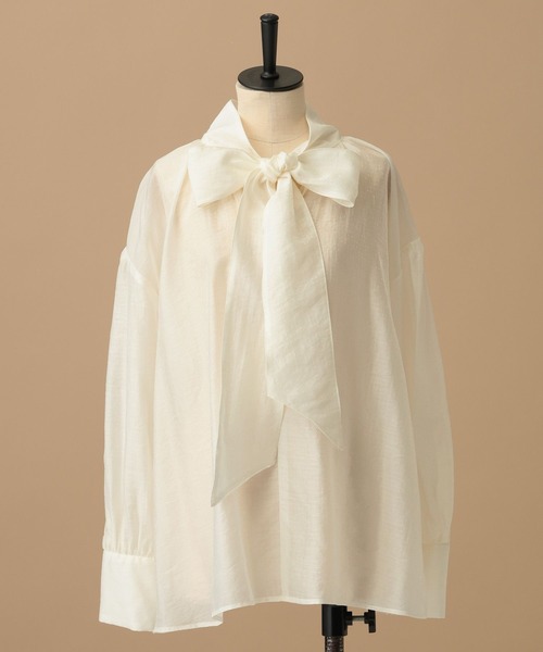 A part by(アパートバイ)の「【セレモニー】C*2WAYボウタイブラウス(シャツ/ブラウス・レディース・アイボリー/ライトブルー/ピンク系その他・FREE)」の4枚目の写真