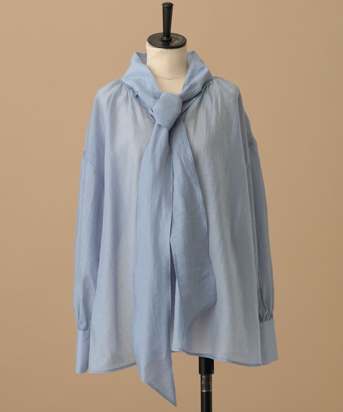 A part by(アパートバイ)の「【セレモニー】C*2WAYボウタイブラウス(シャツ/ブラウス・レディース・アイボリー/ライトブルー/ピンク系その他・FREE)」の6枚目の写真