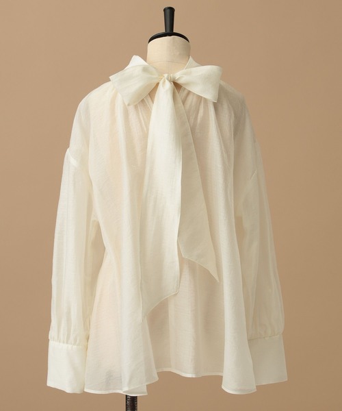 A part by(アパートバイ)の「【セレモニー】C*2WAYボウタイブラウス(シャツ/ブラウス・レディース・アイボリー/ライトブルー/ピンク系その他・FREE)」の8枚目の写真