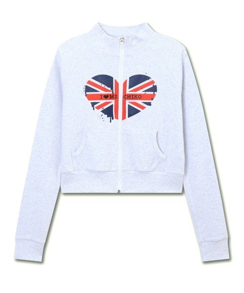 MICHIKO LONDON（ミチコ ロンドン）の「メルティングユニオンジャックジップアップホワイトメランジ（ナイロンジャケット・レディース・その他・SMALL/MEDIUM）」の2枚目の写真